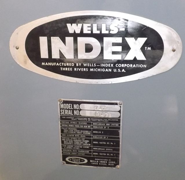 X=34" - Y=14" - Z=16" WELLS ... INDEX VERTICAL MILL (VS)